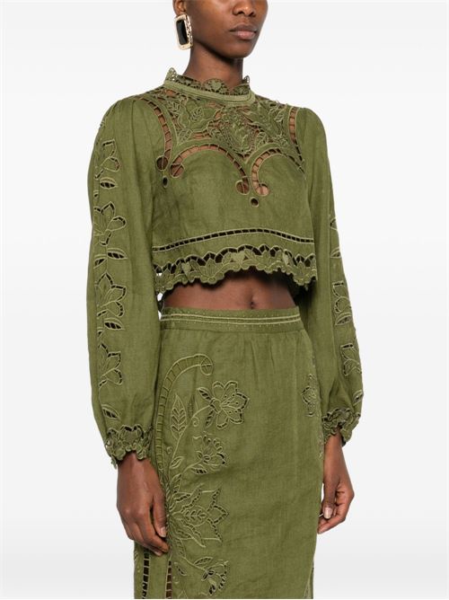 Richelieu Majestic Garden shirt FARM RIO | 344608GREENL0013